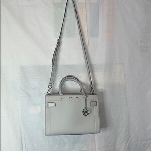 Michael Kors White Leather Satchel Crossbody
